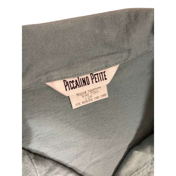 Green Cottagecore Floral Cardigan Sweater Women’s 12/Large Petite Knit Vintage - Picture 4 of 7